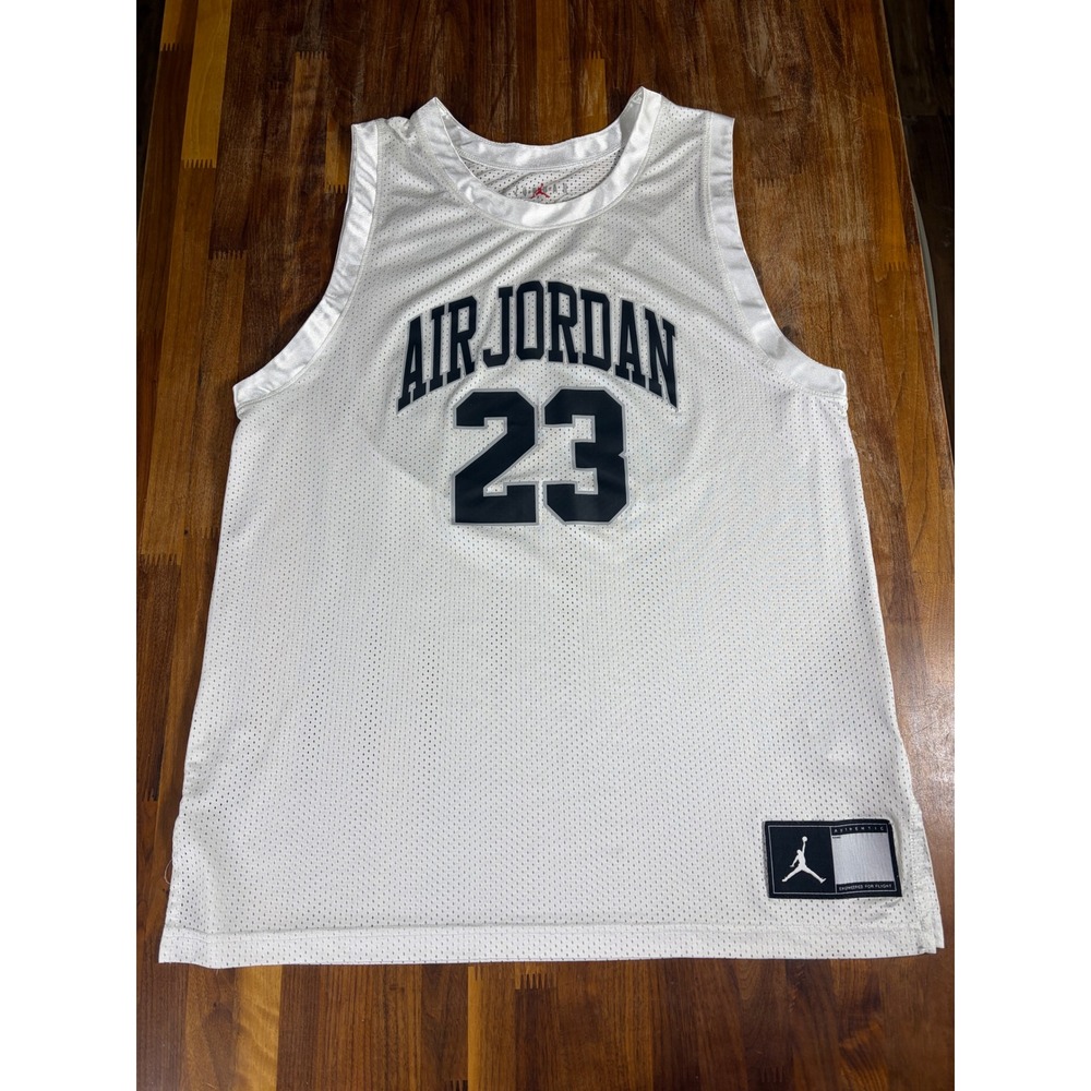 Jordan 23 Mesh Basketball Jersey White Navy AJ1141-100 Mens XL